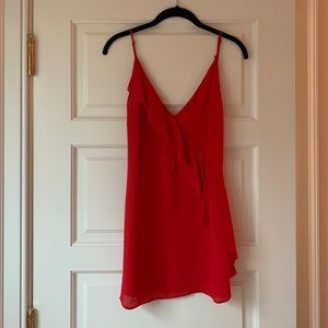 LPA mini dress with ruffle size XS